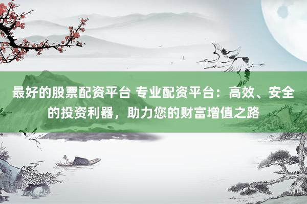 最好的股票配资平台 专业配资平台：高效、安全的投资利器，助力您的财富增值之路