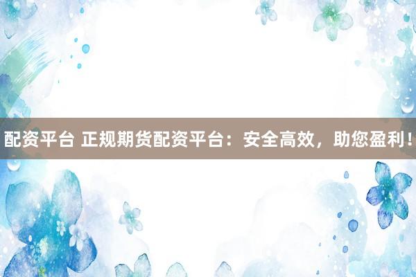 配资平台 正规期货配资平台：安全高效，助您盈利！