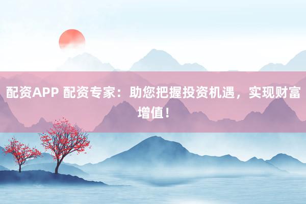 配资APP 配资专家：助您把握投资机遇，实现财富增值！