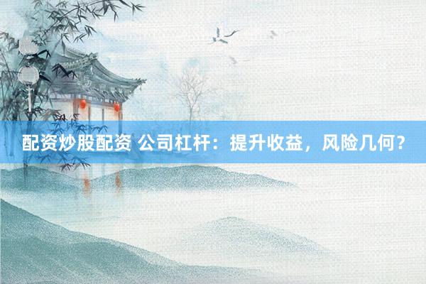 配资炒股配资 公司杠杆：提升收益，风险几何？
