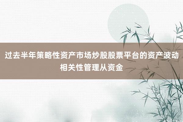 过去半年策略性资产市场炒股股票平台的资产波动相关性管理从资金