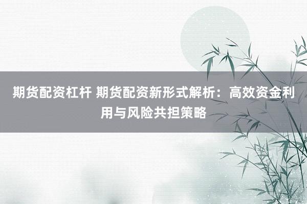 期货配资杠杆 期货配资新形式解析：高效资金利用与风险共担策略