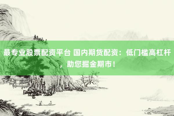 最专业股票配资平台 国内期货配资：低门槛高杠杆，助您掘金期市！
