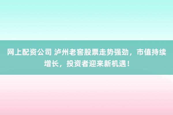 网上配资公司 泸州老窖股票走势强劲，市值持续增长，投资者迎来新机遇！